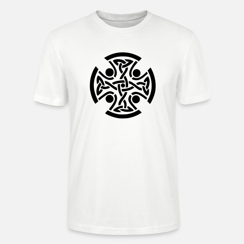 ancient celtic symbol drawing printdesign - Stanley/Stella Unisex Bio-T-Shirt CRAFTER - Weiß