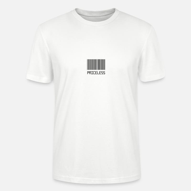 Code-barres inestimable - T-shirt bio CRAFTER Stanley Stella Unisexe - blanc