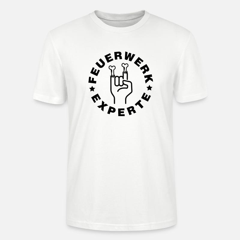 Feuerwerk Experte Finger Explosion - Stanley/Stella Unisex Bio-T-Shirt CRAFTER - Weiß