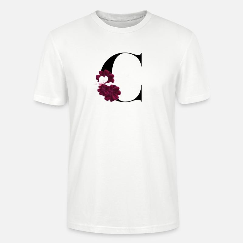 Buchstabe C blühende - Stanley/Stella Unisex Bio-T-Shirt CRAFTER - Weiß