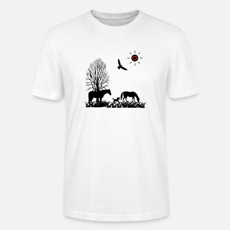 Pferde - Stanley/Stella Unisex Bio-T-Shirt CRAFTER - Weiß