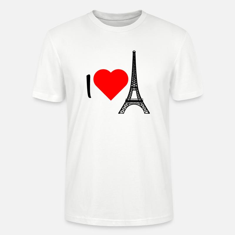 Ich liebe den Eiffelturm. - Stanley/Stella Unisex Bio-T-Shirt CRAFTER - Weiß