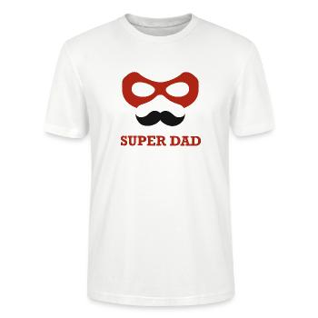 Super papa, papa de l'année - T-shirt bio CRAFTER Stanley Stella Unisexe - blanc - Devant - Alina (178cm) & Michal (187cm)