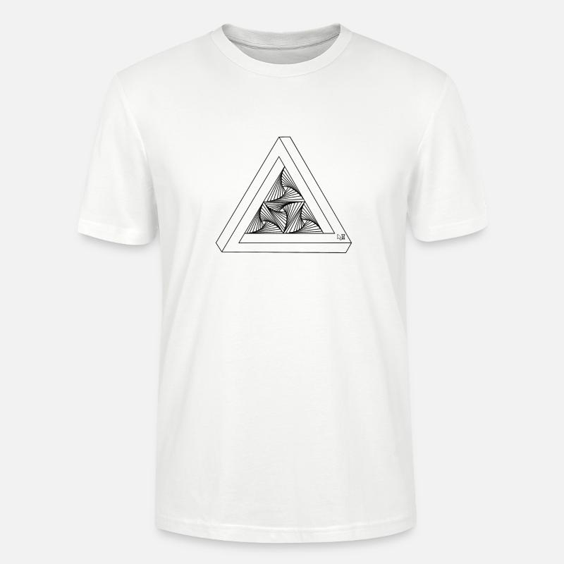 Triangle de Penrose blanc | Curseur - T-shirt bio CRAFTER Stanley Stella Unisexe - blanc