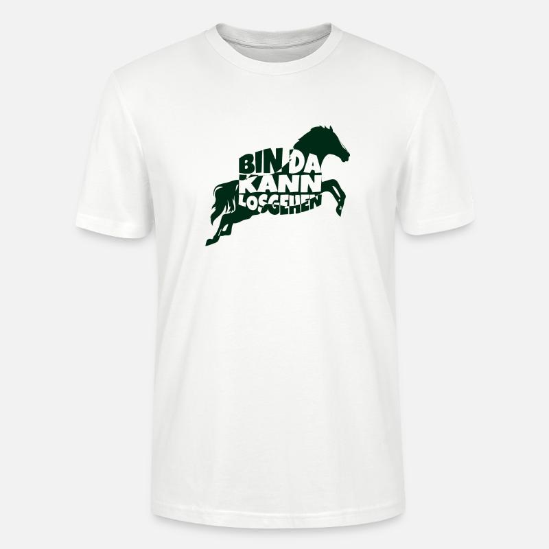 bin da pferd 1 - Stanley/Stella Unisex Bio-T-Shirt CRAFTER - Weiß