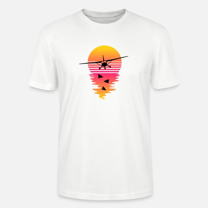 Synthwave Flight - Stanley/Stella Unisex Bio-T-Shirt CRAFTER - Weiß