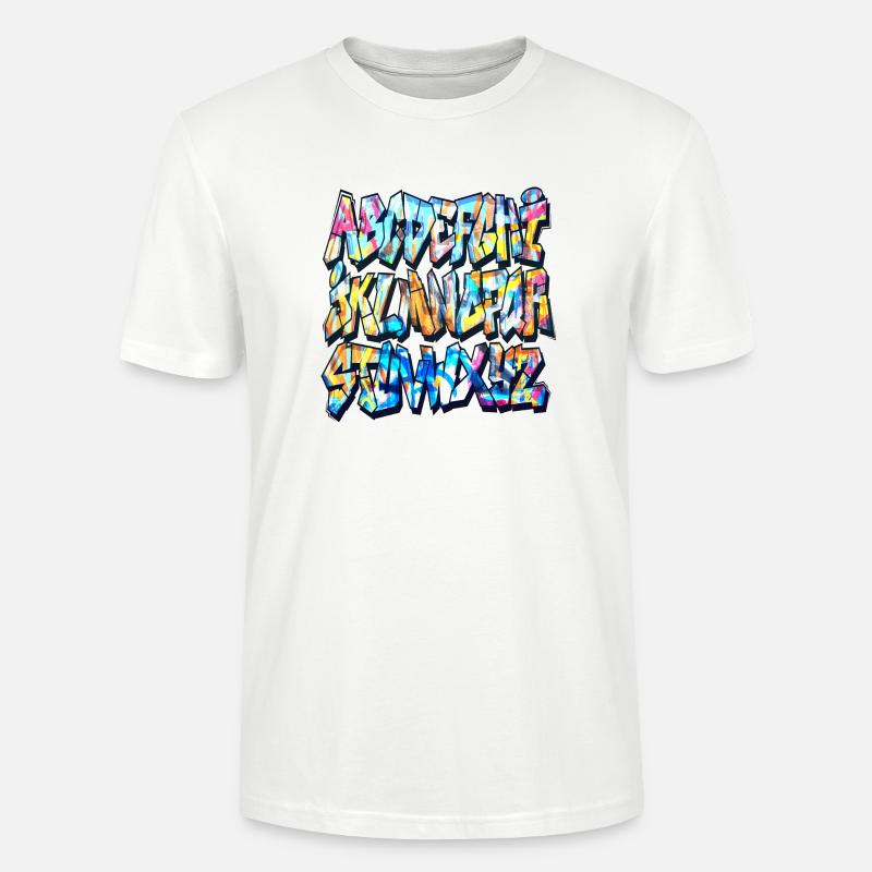 Graffiti-Alphabet - Stanley/Stella Unisex Bio-T-Shirt CRAFTER - Weiß