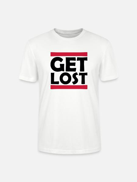 Strip Get Lost - Stanley/Stella CRAFTER Unisex Organic T-Shirt - white