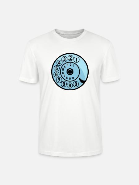 Wählscheibe Vintage Telefon anrufen Retro Technik - Stanley/Stella Unisex Bio-T-Shirt CRAFTER - Weiß