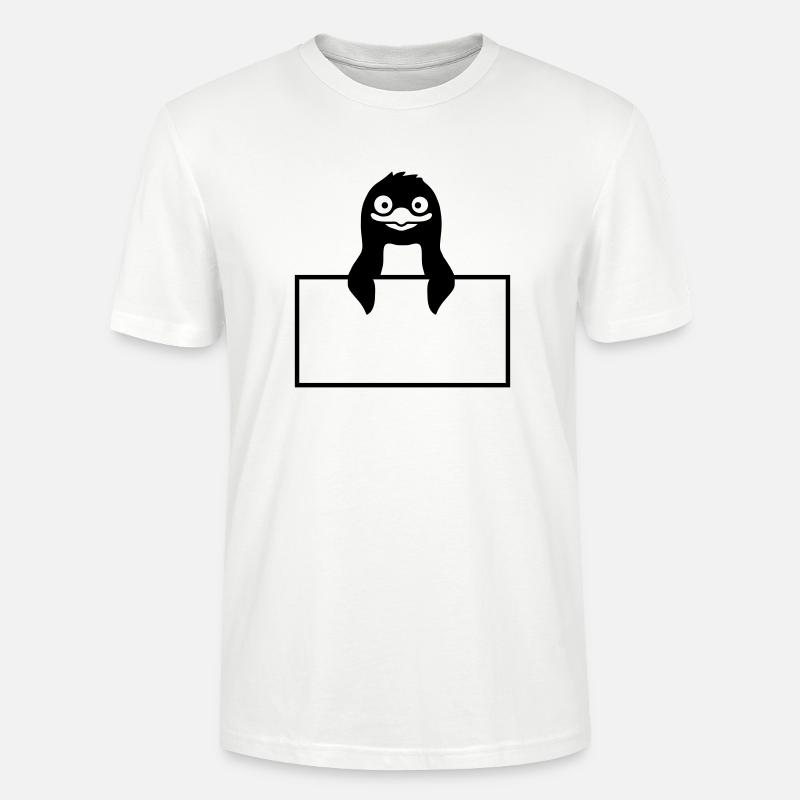 Schild Pinguin Text einfügen - Stanley/Stella Unisex Bio-T-Shirt CRAFTER - Weiß