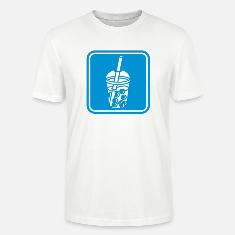Button Schild Bubble Tea - Stanley/Stella Unisex Bio-T-Shirt CRAFTER - Weiß