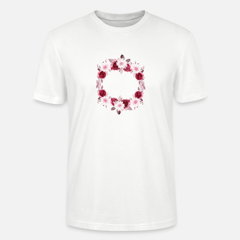 Personalisierte Blumenkrone - Stanley/Stella Unisex Bio-T-Shirt CRAFTER - Weiß
