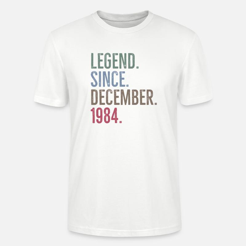 Legende seit Dezember 1984 - Stanley/Stella Unisex Bio-T-Shirt CRAFTER - Weiß