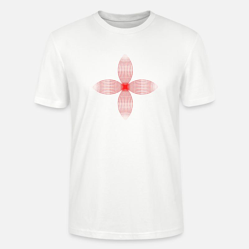 Stammesblume (Rot) - Stanley/Stella Unisex Bio-T-Shirt CRAFTER - Weiß