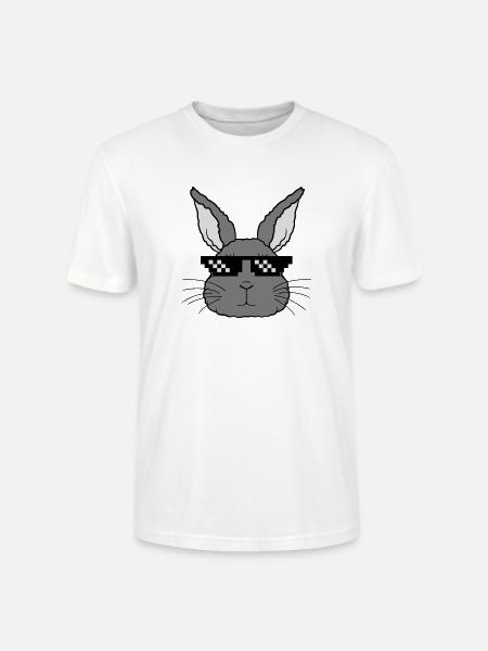 Hase deal with it - Stanley/Stella CRAFTER Unisex Organic T-Shirt - white