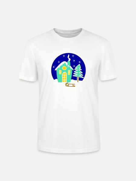 Winterlandschaft - Stanley/Stella Unisex Bio-T-Shirt CRAFTER - Weiß