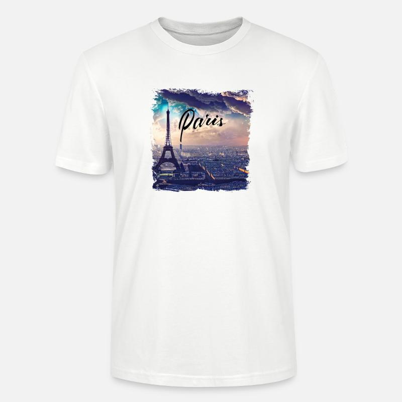 Paris Tour Eiffel Style décontracté - T-shirt bio CRAFTER Stanley Stella Unisexe - blanc