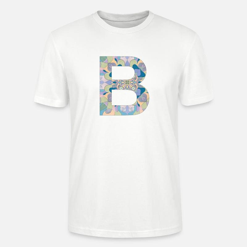 Buchstabe B im Mandala - Stanley/Stella Unisex Bio-T-Shirt CRAFTER - Weiß