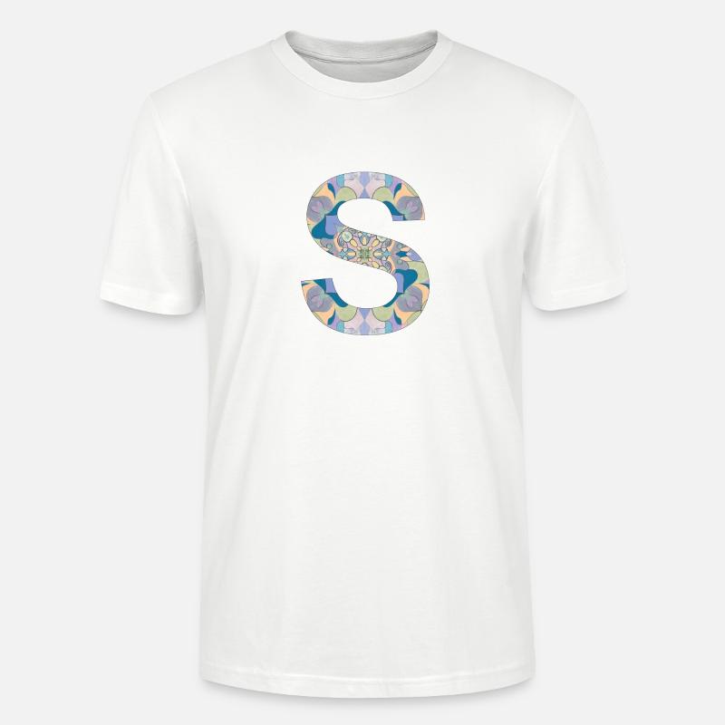 Buchstabe S im Mandala - Stanley/Stella Unisex Bio-T-Shirt CRAFTER - Weiß