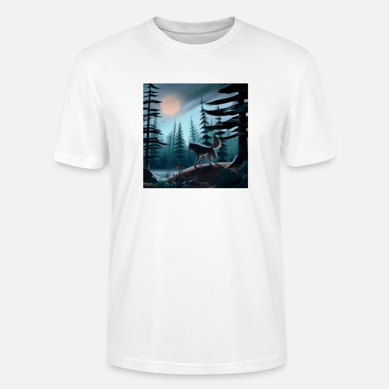 Der einsame Wolf - Stanley/Stella Unisex Bio-T-Shirt CRAFTER - Weiß