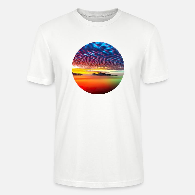 Auringonlasku meren yllä - Stanley/Stella CRAFTER unisex luomu-t-paita - valkoinen