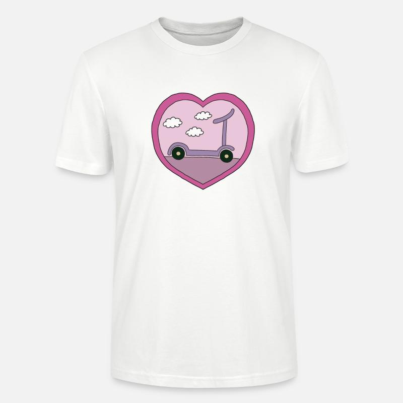 Roller im rosa Design - Stanley/Stella Unisex Bio-T-Shirt CRAFTER - Weiß