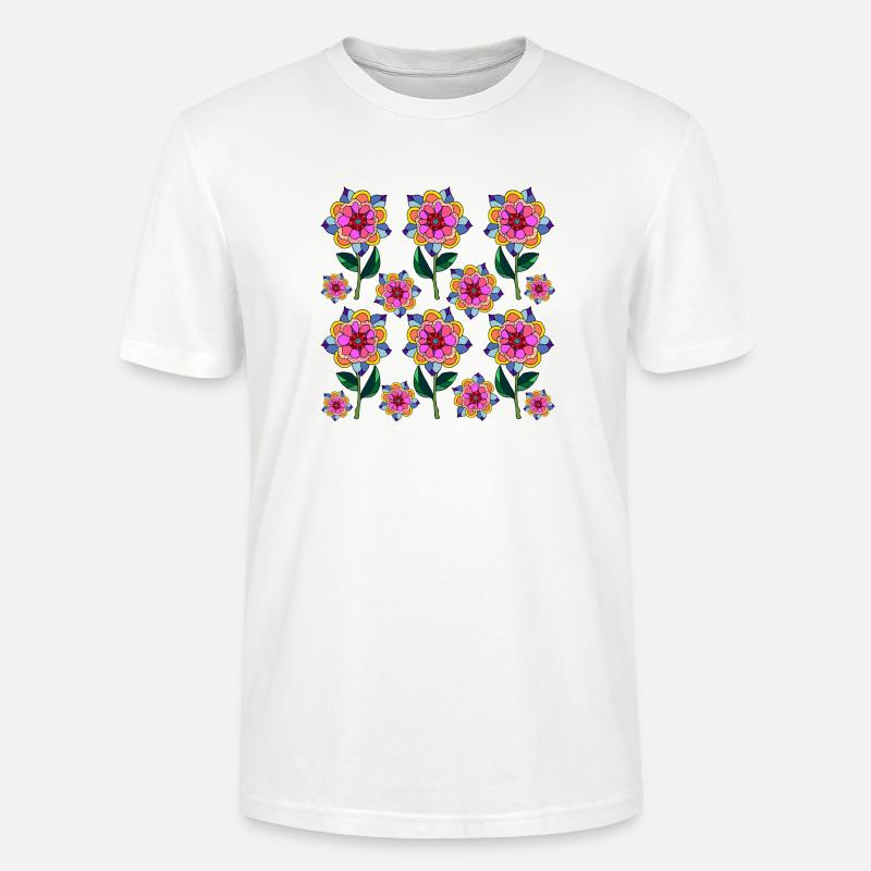Fleur - T-shirt bio CRAFTER Stanley Stella Unisexe - blanc