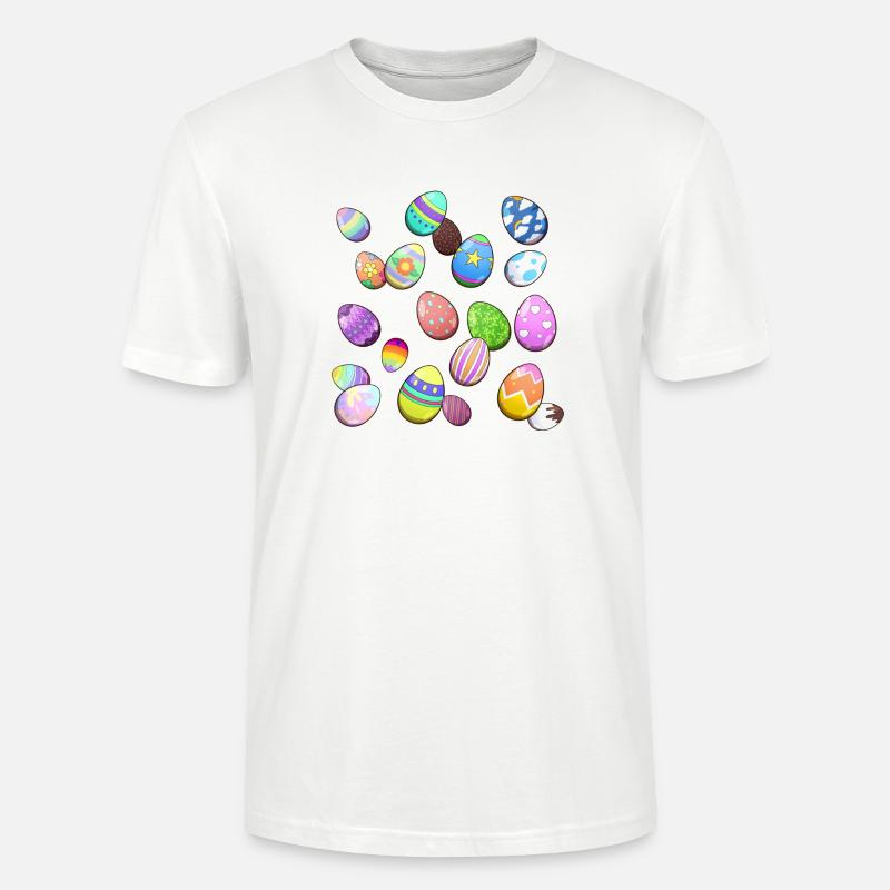 Easter Eggs Muster - Stanley/Stella Unisex Bio-T-Shirt CRAFTER - Weiß