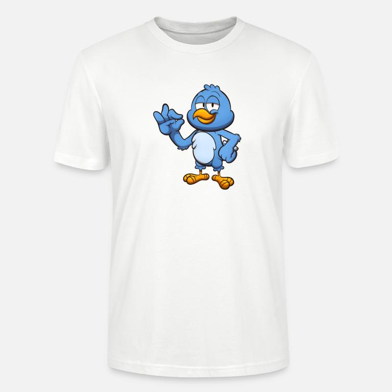 Perfekter blauer Vogel - Stanley/Stella Unisex Bio-T-Shirt CRAFTER - Weiß