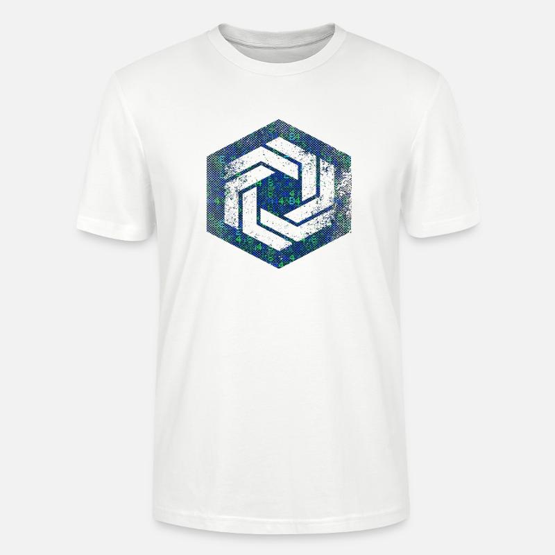 hexagon programming programmer coding geometric - Stanley/Stella CRAFTER Unisex Organic T-Shirt - white