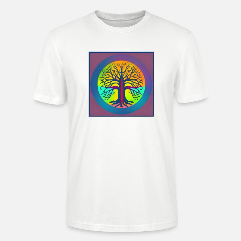 Arbre de vie flashy - T-shirt bio CRAFTER Stanley Stella Unisexe - blanc