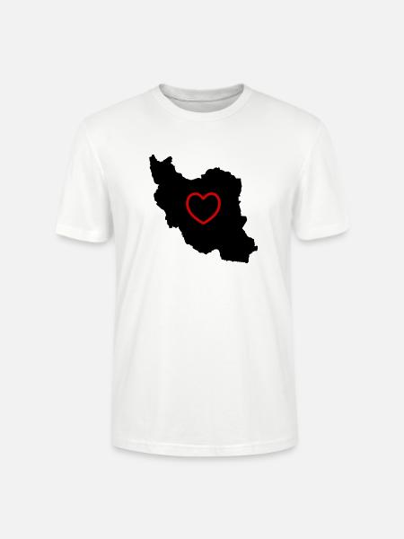 Iran Love - Stanley/Stella CRAFTER Unisex Organic T-Shirt - white