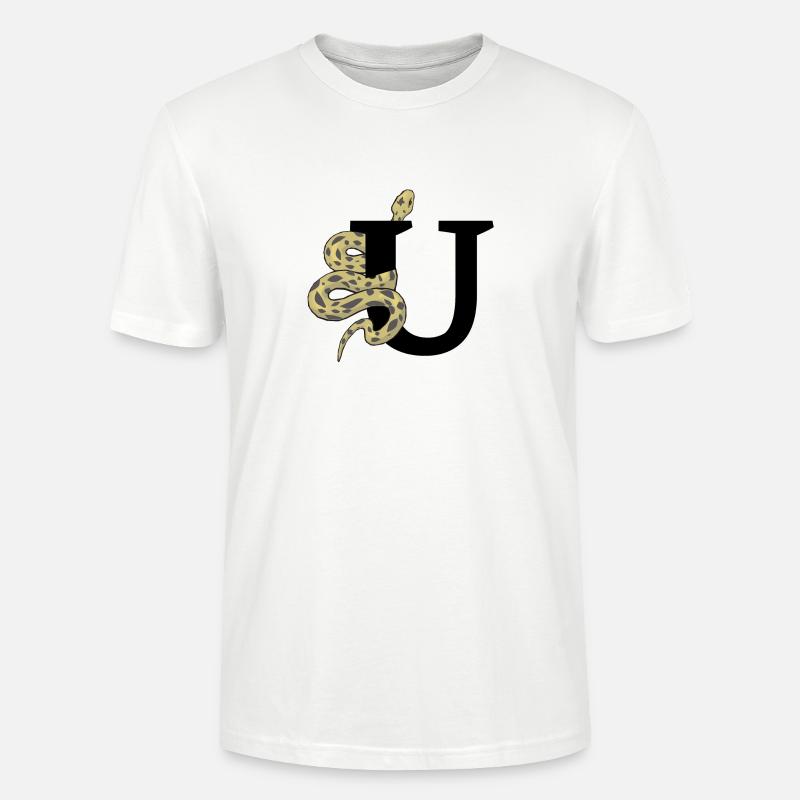 Buchstabe u Schlange - Stanley/Stella Unisex Bio-T-Shirt CRAFTER - Weiß