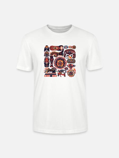 African folklore - Stanley/Stella CRAFTER Unisex Organic T-Shirt - white