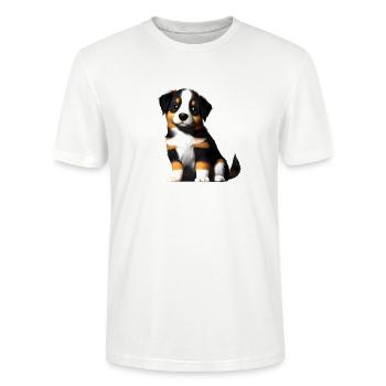 Hundewelpe Australischer Schäferhund Hundehalter - Stanley/Stella Unisex Bio-T-Shirt CRAFTER - Weiß - Vorne - Alina (178cm) & Michal (187cm)