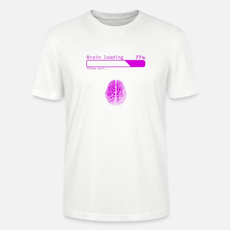 Brain Loading - Stanley/Stella CRAFTER Unisex Organic T-Shirt - white