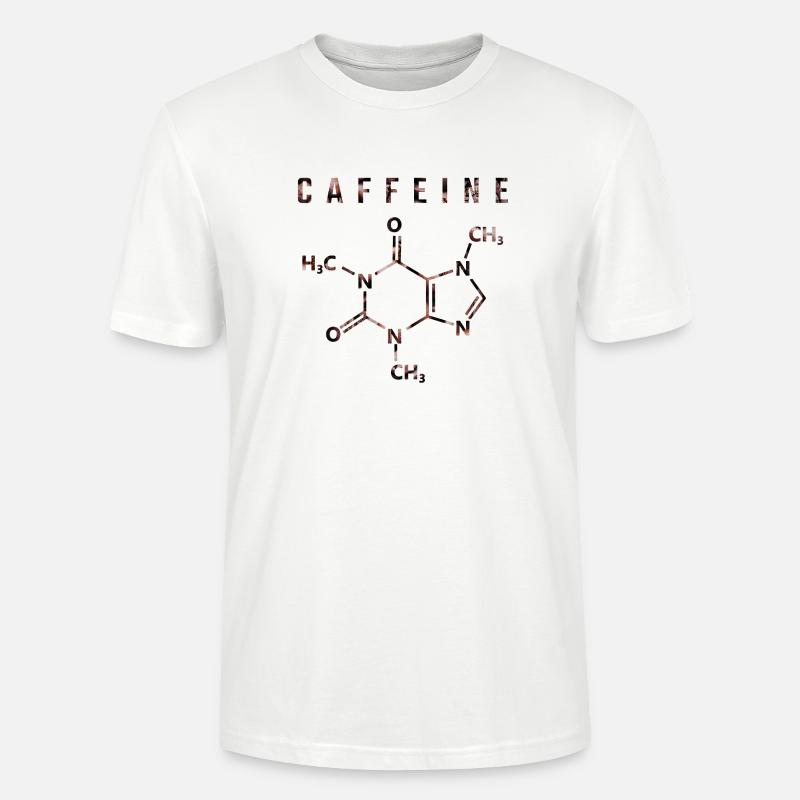 Molecola della caffeina - Maglietta unisex ecologica CRAFTER di Stanley/Stella - bianco