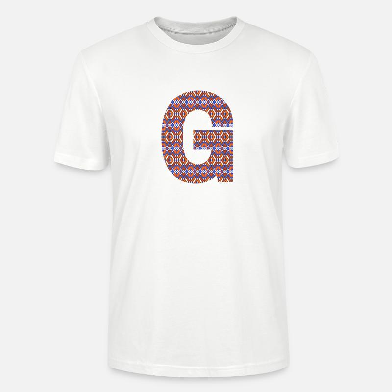 Monogramm Buchstabe G - geometrisches Muster - Stanley/Stella Unisex Bio-T-Shirt CRAFTER - Weiß