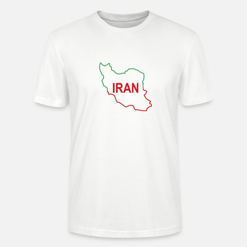 Carte de l’Iran - T-shirt bio CRAFTER Stanley Stella Unisexe - blanc
