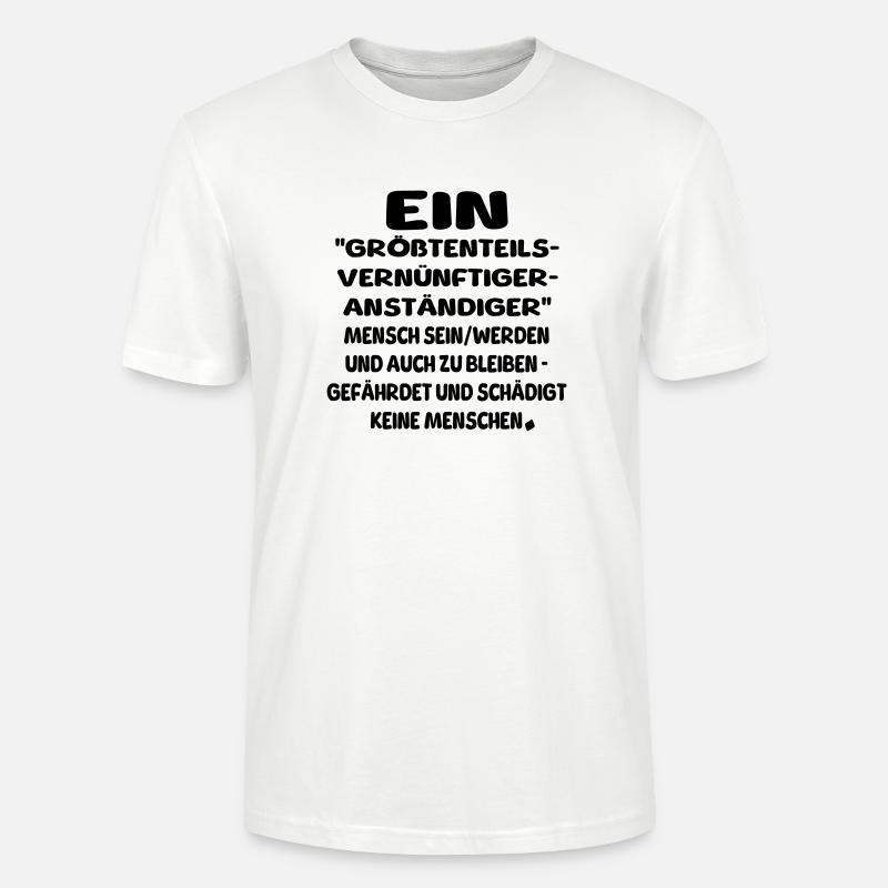 Mensch sein werden bleiben - Stanley/Stella Unisex Bio-T-Shirt CRAFTER - Weiß