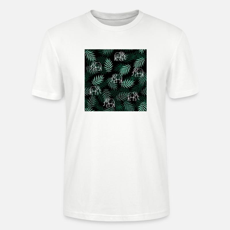 Elefanten-Muster Elephant Pattern - Stanley/Stella Unisex Bio-T-Shirt CRAFTER - Weiß