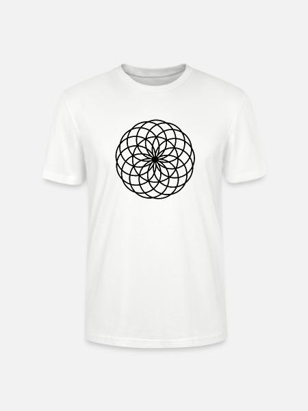 Lotus of Life Symbol - Stanley/Stella CRAFTER Unisex Organic T-Shirt - white