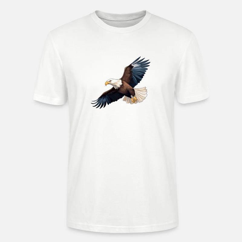 Bald Eagle Eagle Flying Eagle - Stanley/Stella CRAFTER Unisex Organic T-Shirt - white