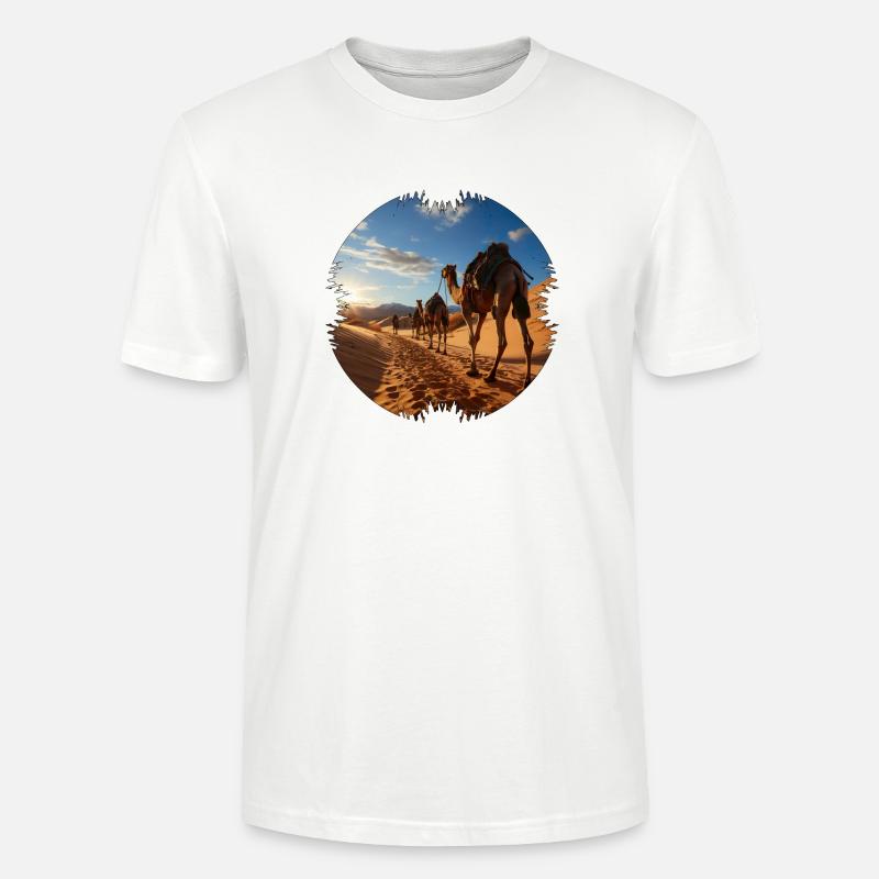 Reise mit einer Kamelkarawane - Stanley/Stella Unisex Bio-T-Shirt CRAFTER - Weiß