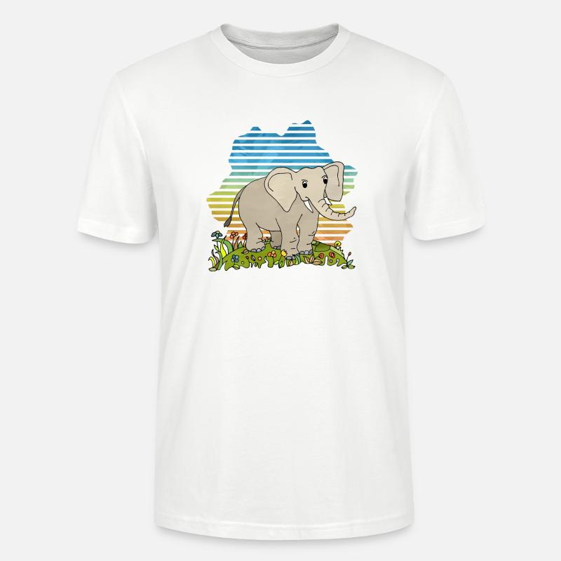 Elefant - Stanley/Stella Unisex Bio-T-Shirt CRAFTER - Weiß
