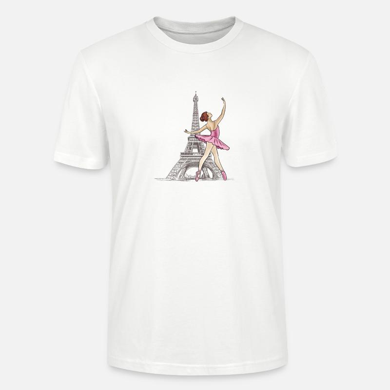 danseuse de ballet à Paris - T-shirt bio CRAFTER Stanley Stella Unisexe - blanc