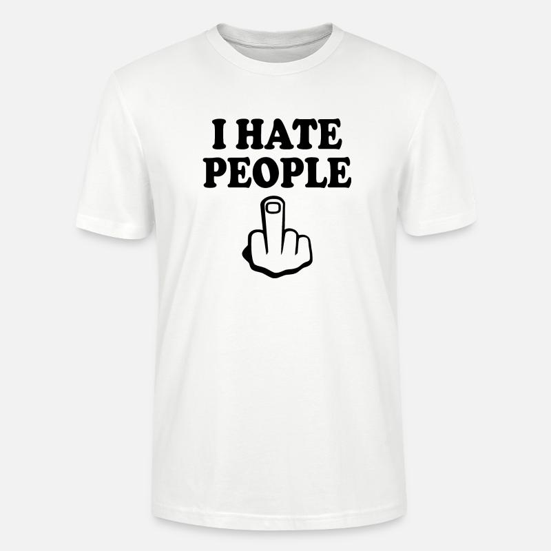 I hate people - Stanley/Stella Unisex Bio-T-Shirt CRAFTER - Weiß