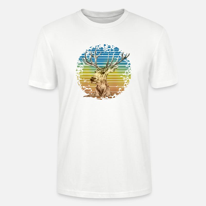 Hirsch - Stanley/Stella Unisex Bio-T-Shirt CRAFTER - Weiß