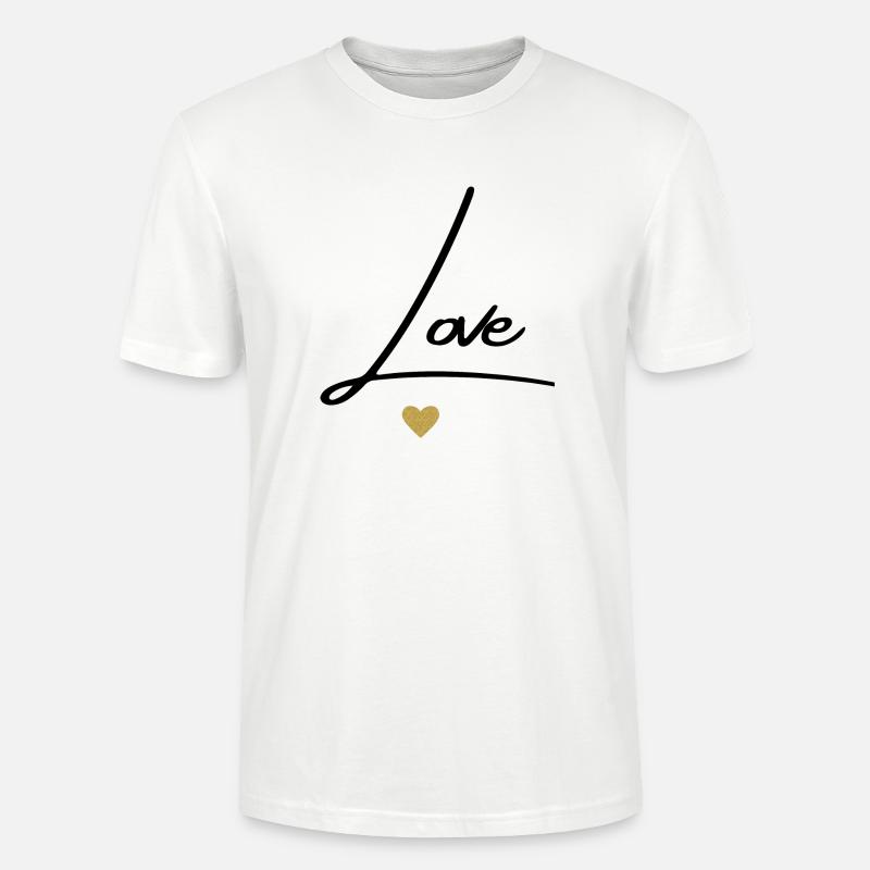 Amour - idée cadeau saint Valentin - T-shirt bio CRAFTER Stanley Stella Unisexe - blanc