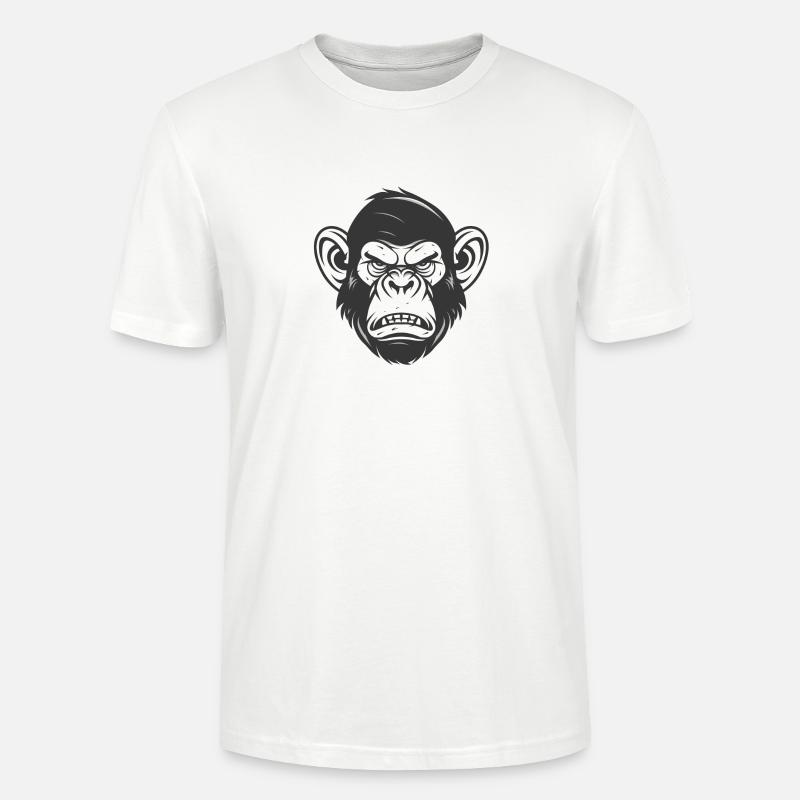 Angry Monkey - Stanley/Stella Unisex Bio-T-Shirt CRAFTER - Weiß